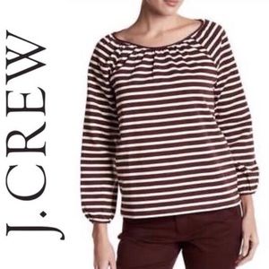 Striped tie neck top